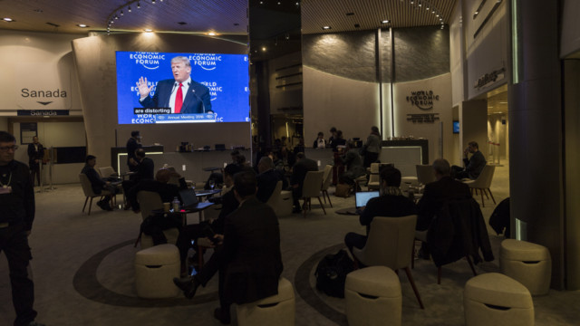 US-Präsident Donald Trump spricht am World Economic Forum in Davos.