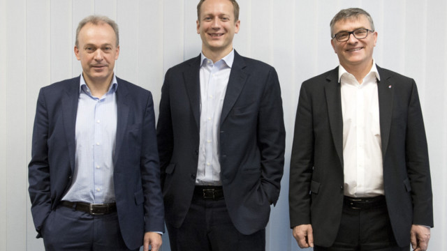 Christian Petit (rechts) mit seinem ehemaligen Swisscom-Kollegen Urs Schäppi (links) und Nicolas Fu
